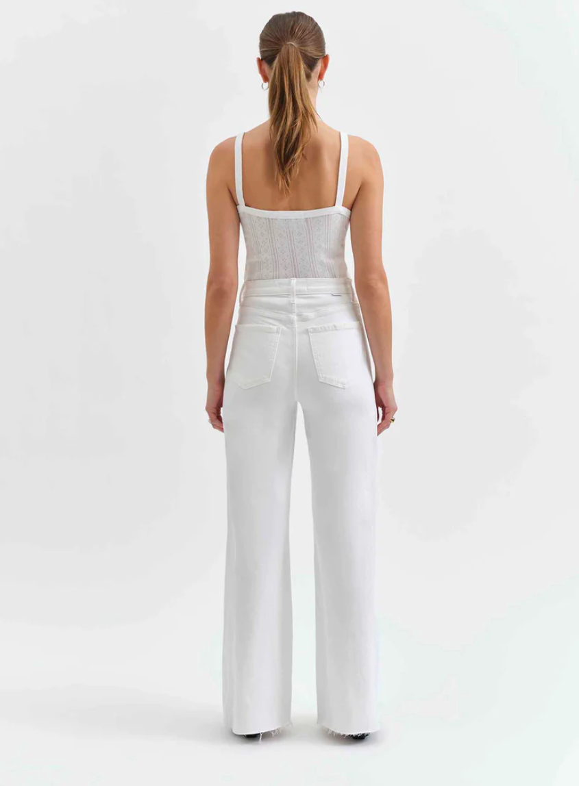Daze Far Out w/ Seaming High Rise Wide Leg-Lamb