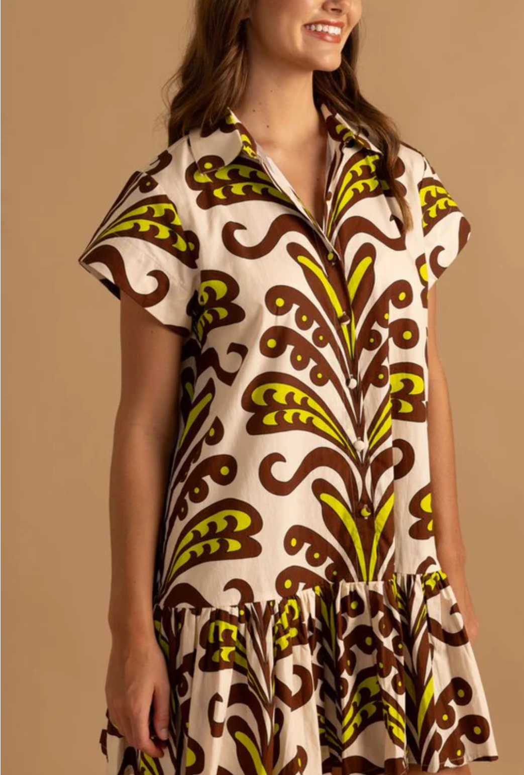 Jenny Dress-Lime/Chocolate
