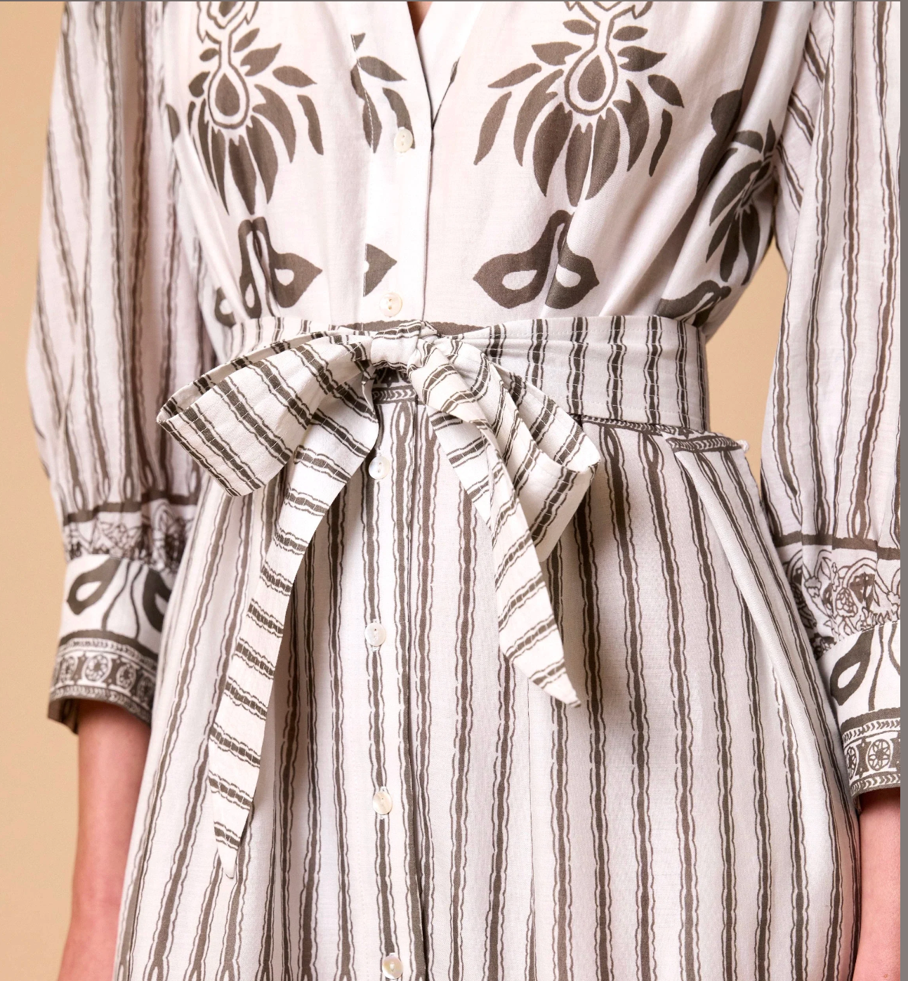 Tavia Ankle Dress-Sable Print