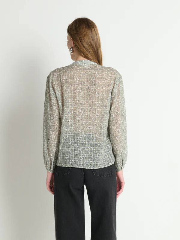 Vella Pintucked Top-Garden Floral