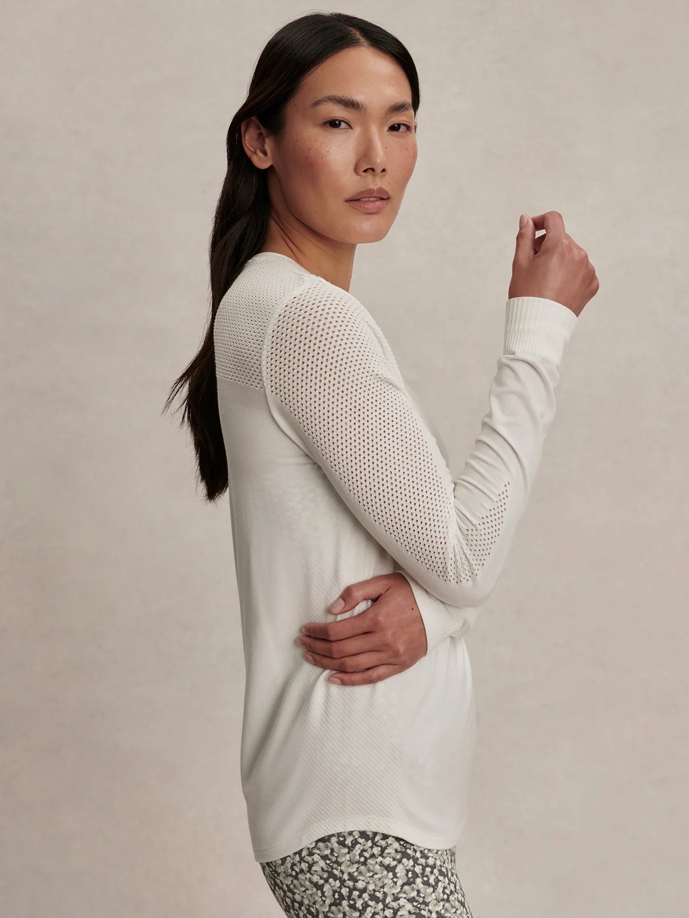 Samia Long Sleeve Tee-White