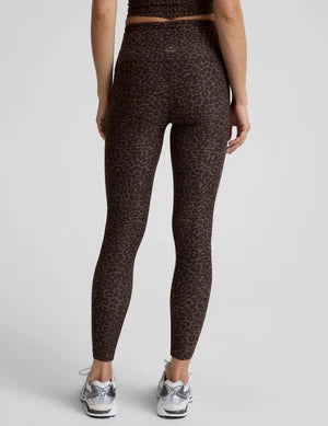 Softmark Caught int he Midi High Wasted Legging--Cocoa Plum Leopard