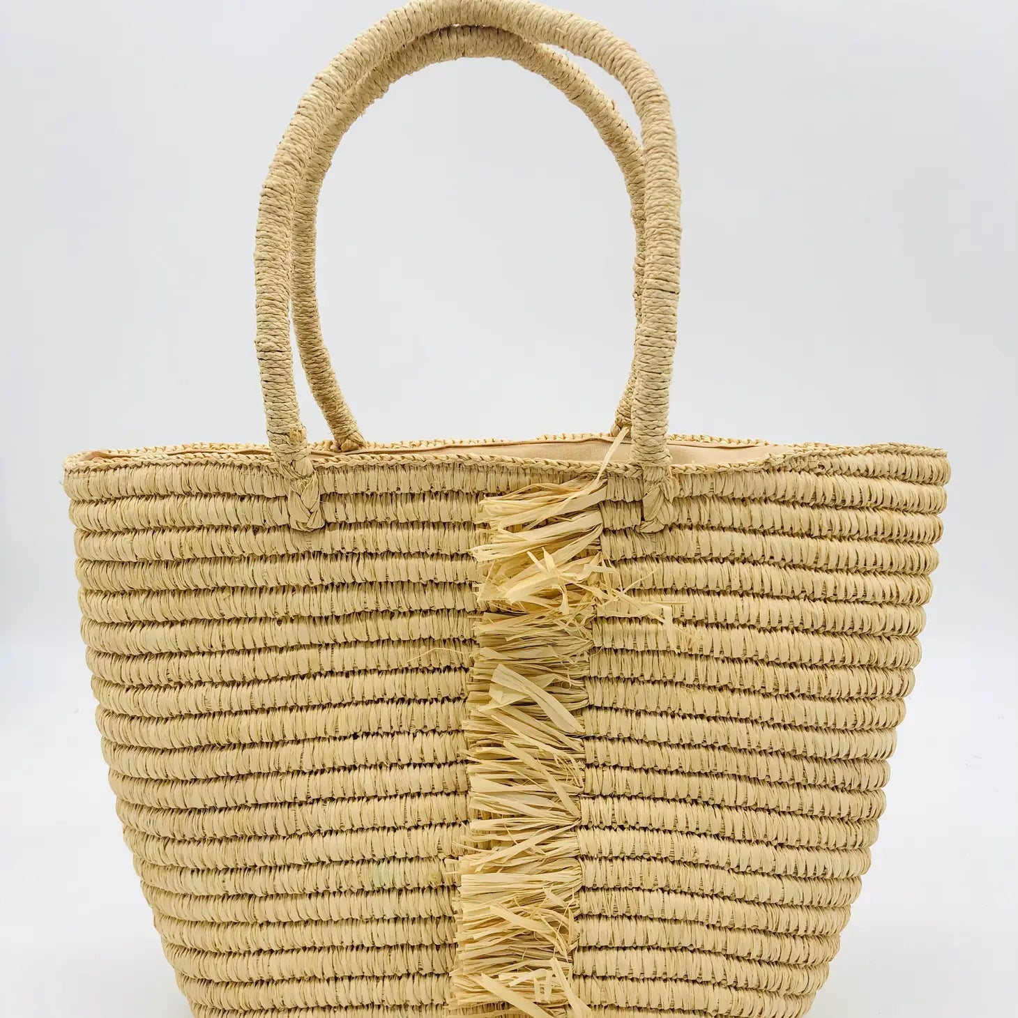 Roxanne Crochet Straw Basket