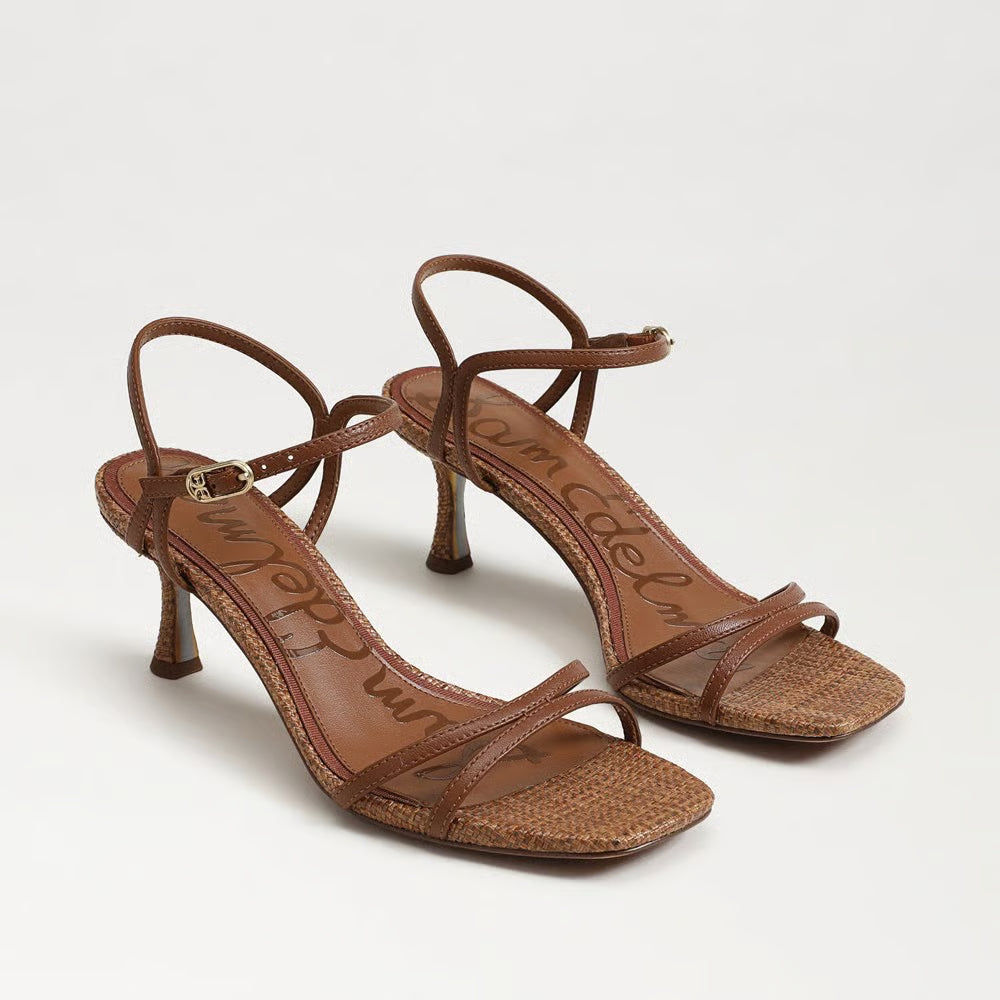 Presley Strappy Kitten Heel-Cognac