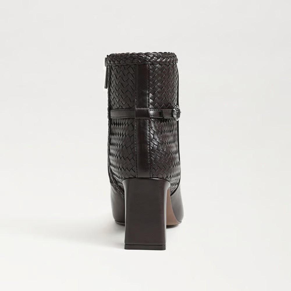 Saige Weave Ankle Boot-Cafe Noir Leather