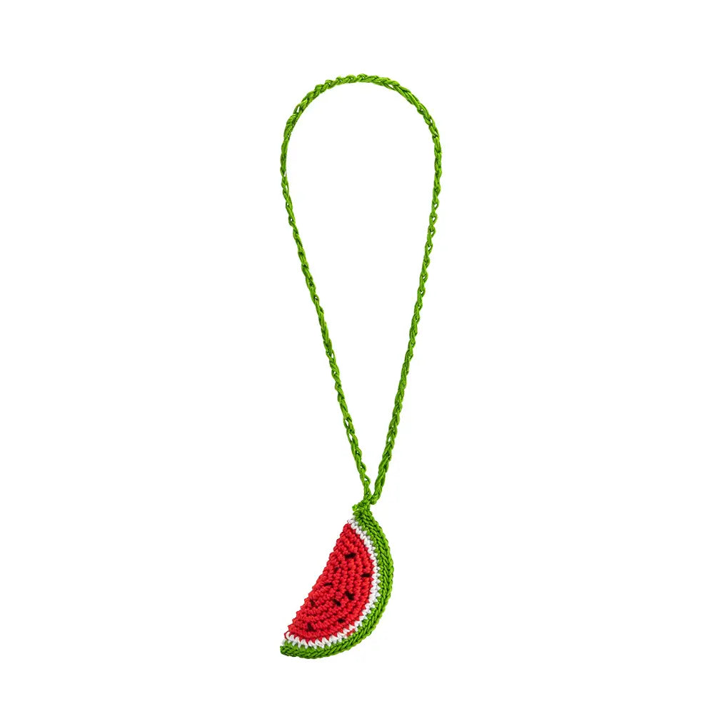 Watermelon Hand Crochet Bag Charm