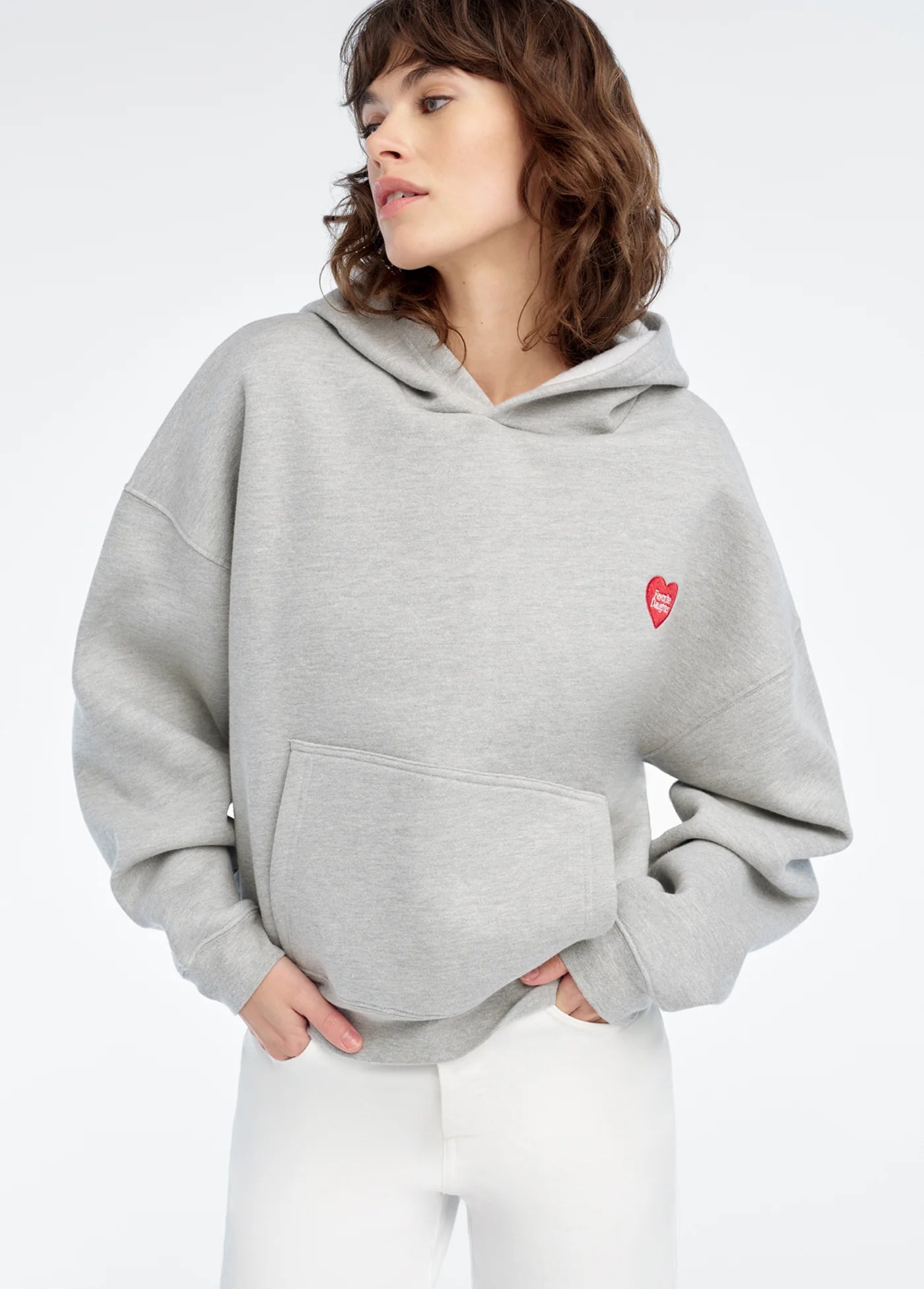 The Favorite Daughter Heart Embroidered Hoodie