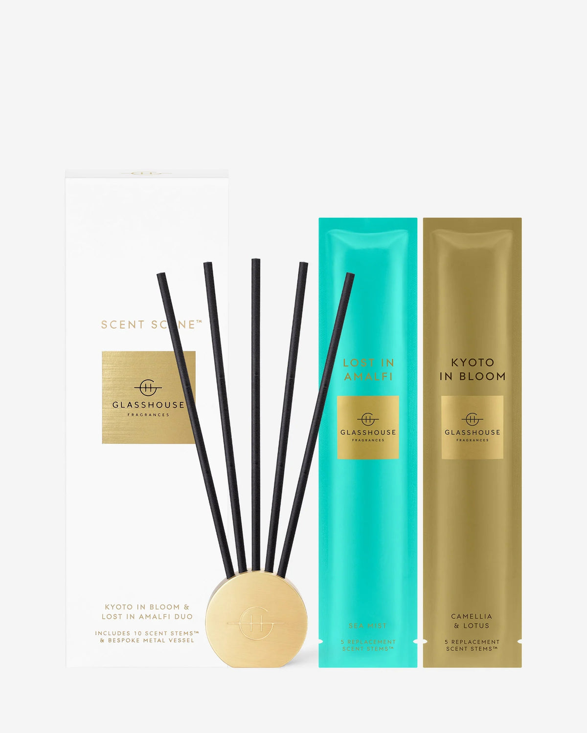 Glasshouse Scent Scene Duo-Lost in Amalfi & Kyoto in Bloom Diffuser