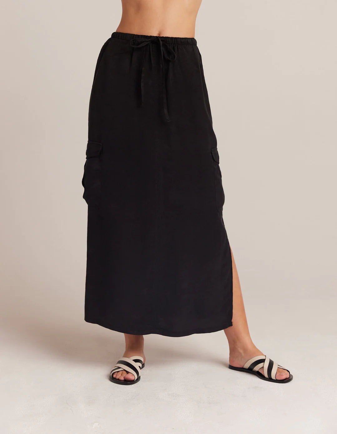 Goldie-Bellow Pocket Cargo Skirt-Black