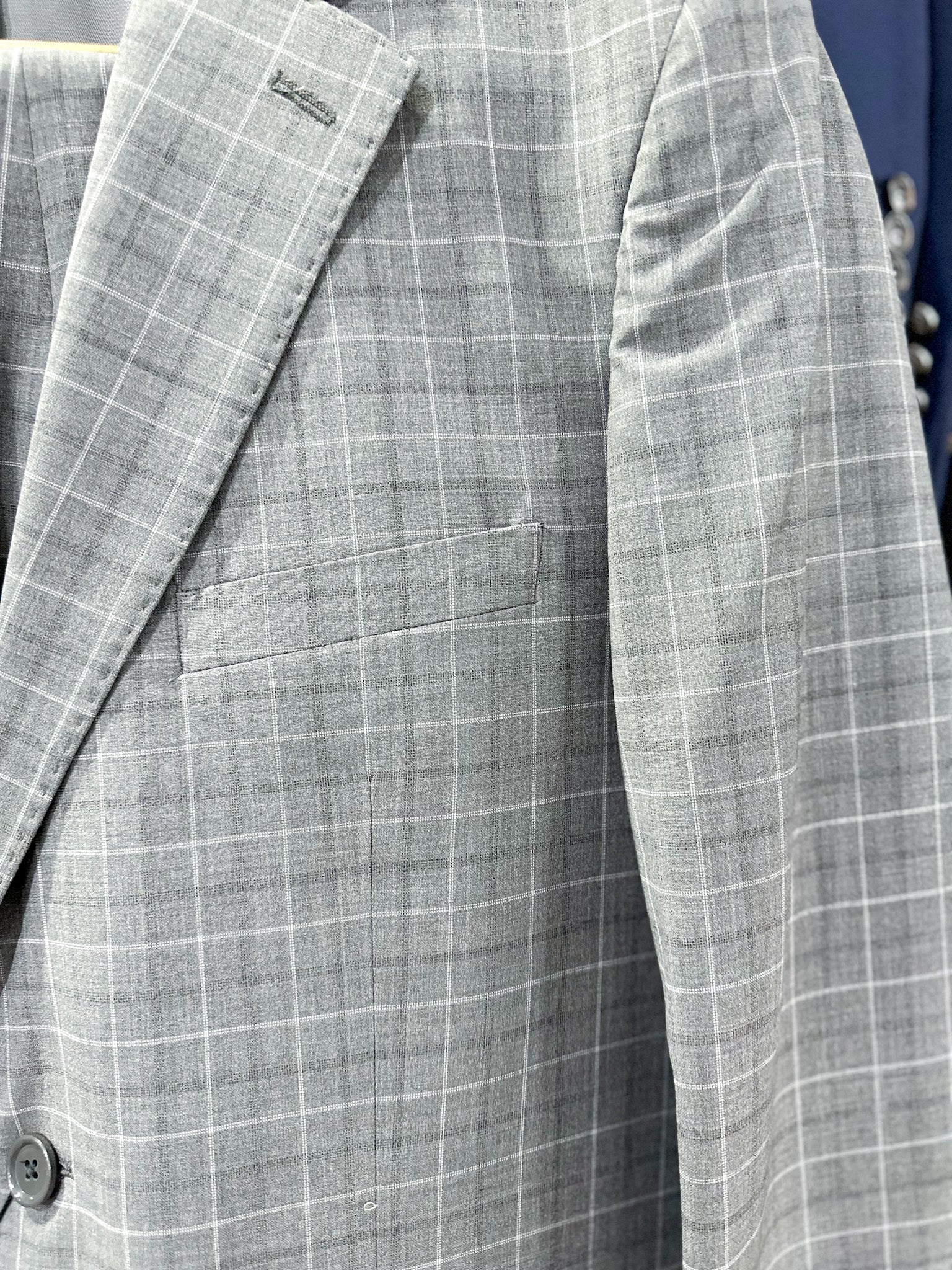 Ital Uomo Glenn Plaid Suit - STORM GREY