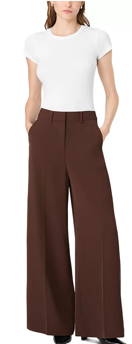 Harry High Wasted Wide leg Trouser-Cocoa