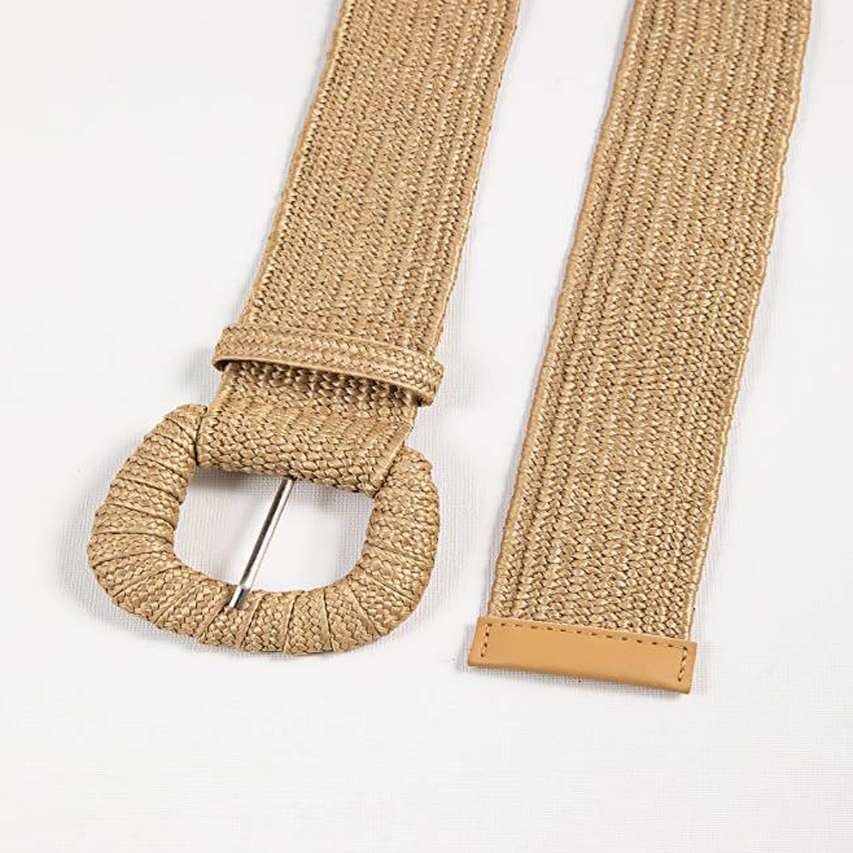 Braided Elastic Belt - Coffee