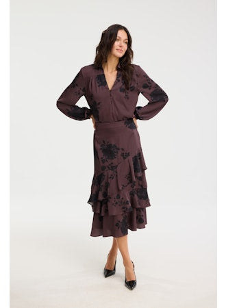 Eden Blouse-Brown Floral