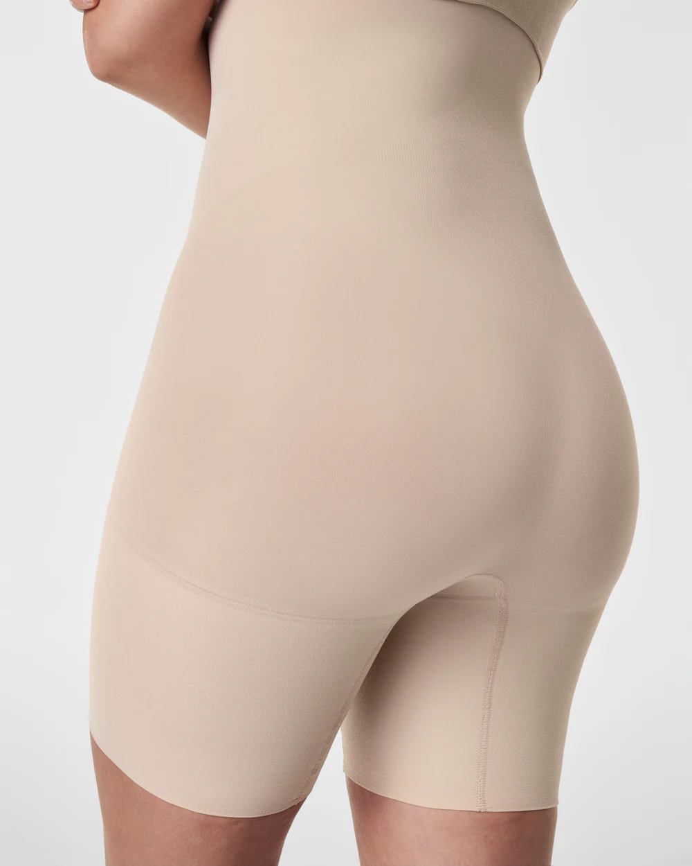High-Waisted Mid-Thigh Short - Soft Nude