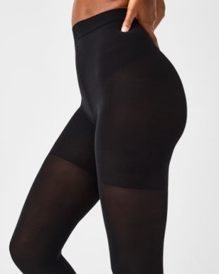 Mid Thigh Tightend Tights- V Black