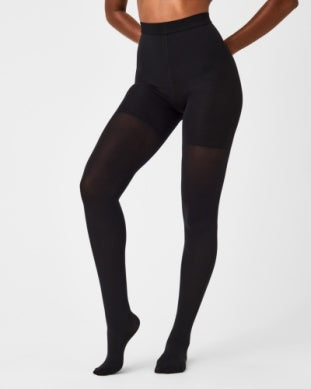 Mid Thigh Tightend Tights- V Black
