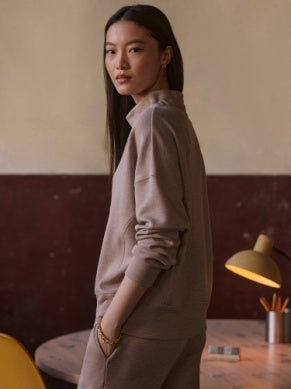 Oakdale Sweat-Taupe Marl