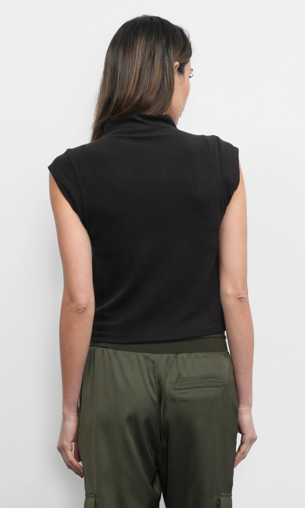 Black Paloma Funnel Neck Knit Top