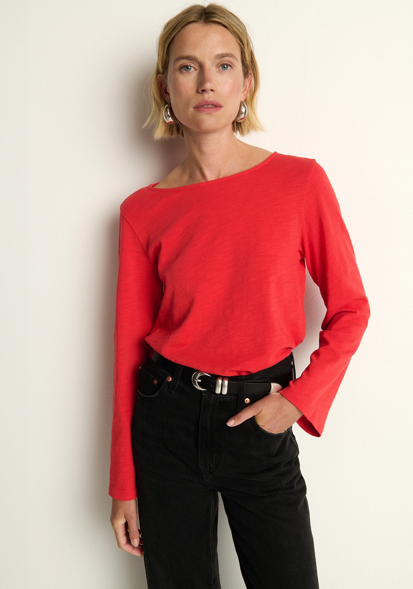 Tavin Tie Back Top - Poinsettia