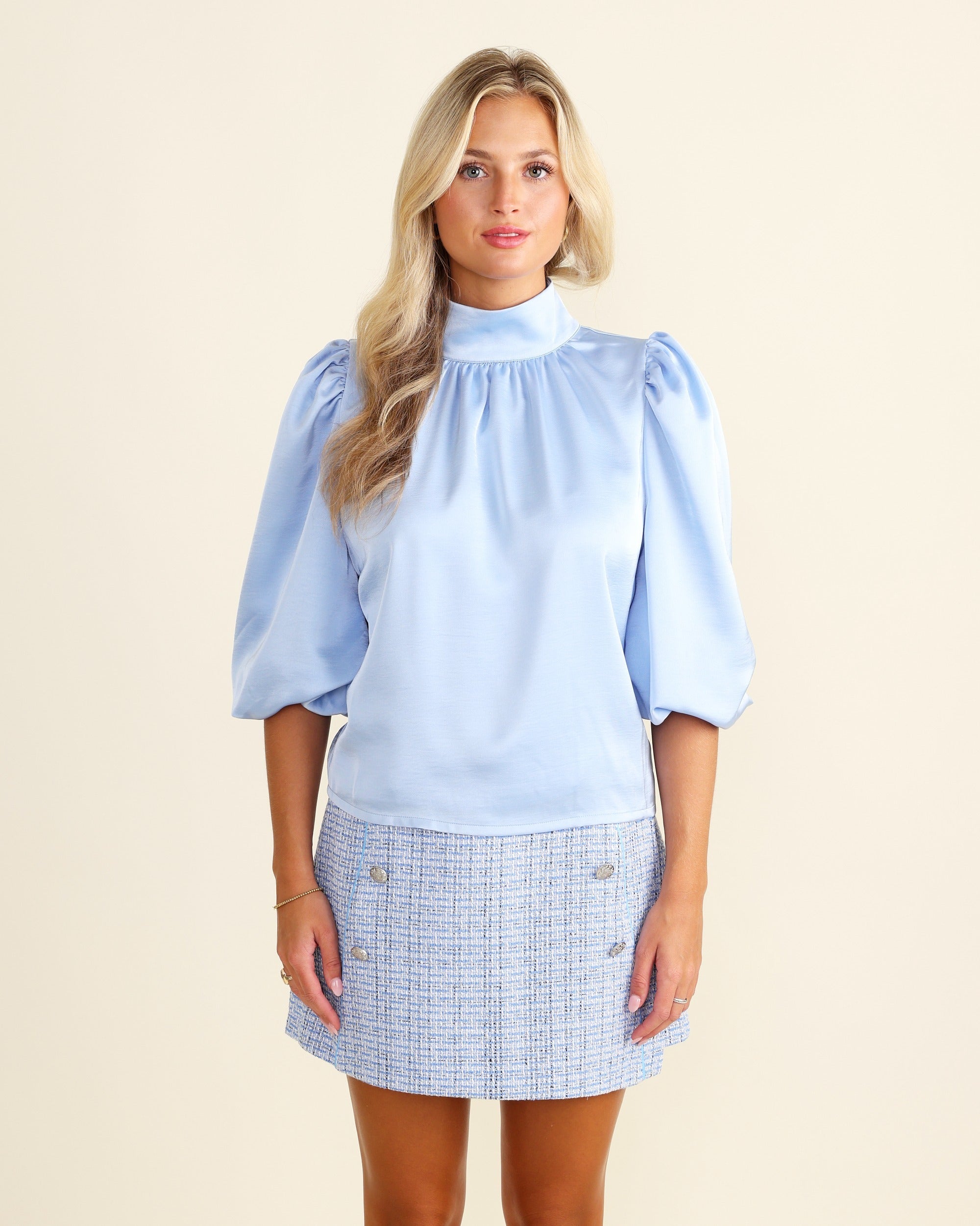 Carmen Top - Cornflower