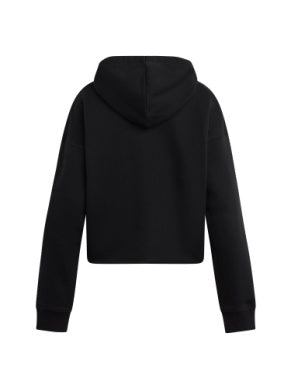 The Cropped Collegiate Hoodie-Black/Stone