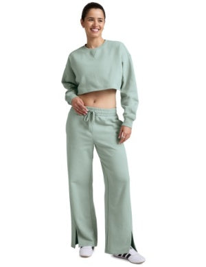 Luxefleece Cropped Sweatshirt- Pale Blue