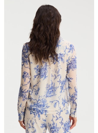 Maribeth Blouse-Blue Floral