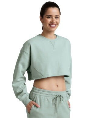 Luxefleece Cropped Sweatshirt- Pale Blue
