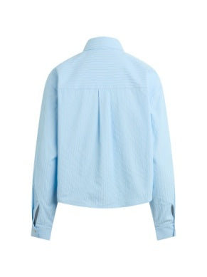 The Jenni Top- Light Blue Stripe