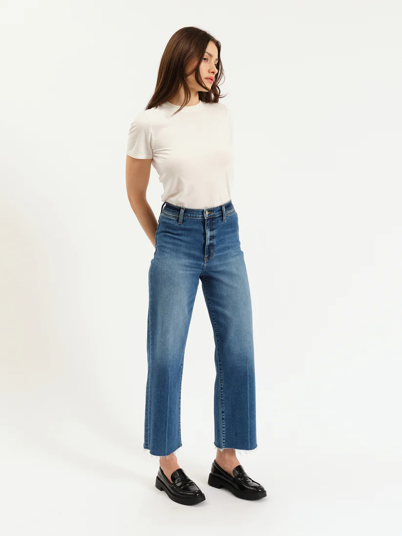 Pleaser High Rise Wide Leg- Indigo Wave