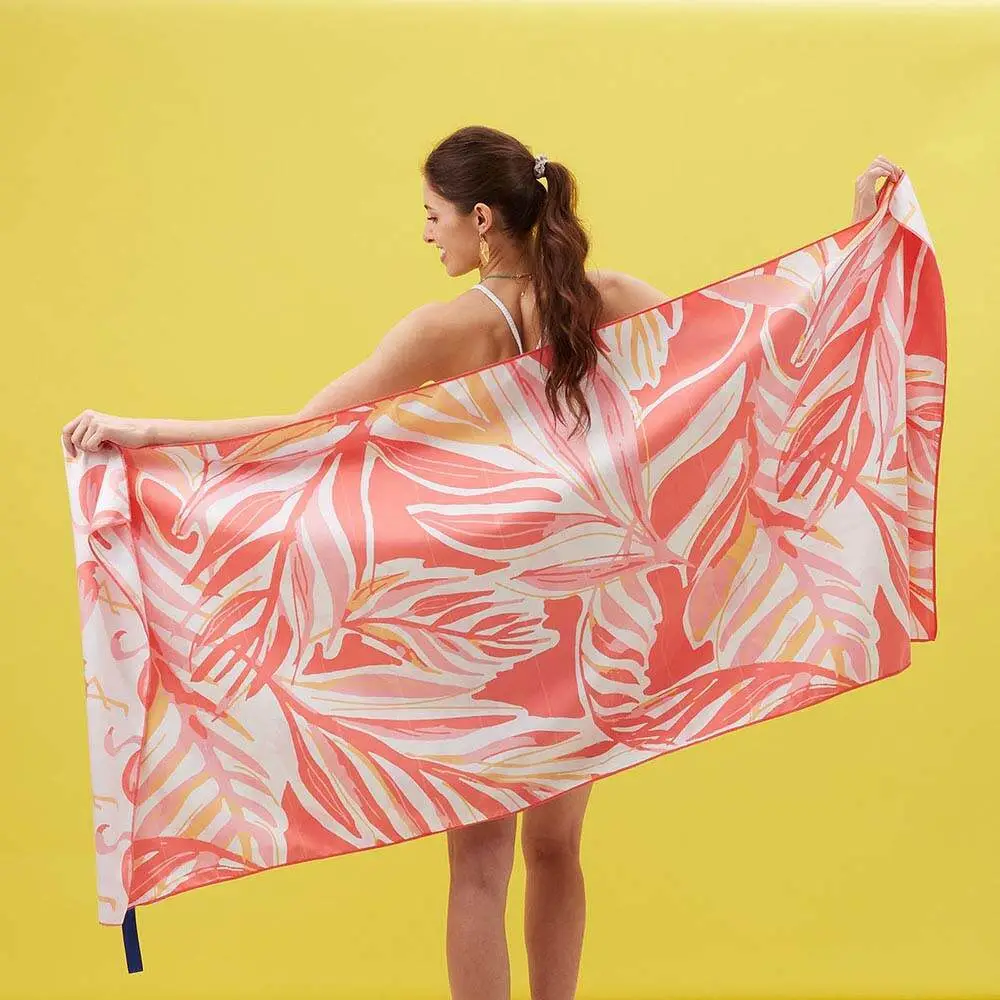 Flamingo Pink Reversible Beach Towel
