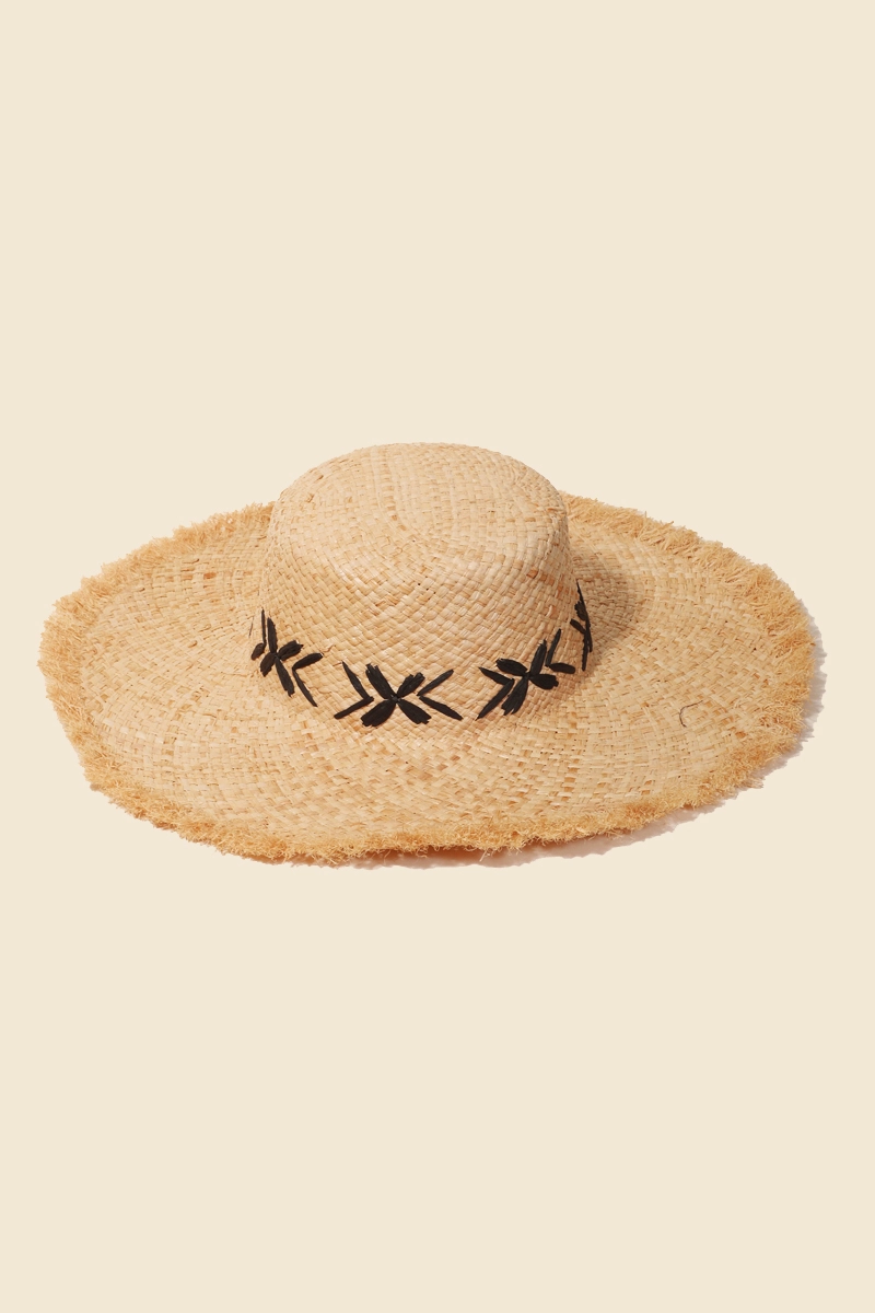 Natural Raffia Weave Sun Hat