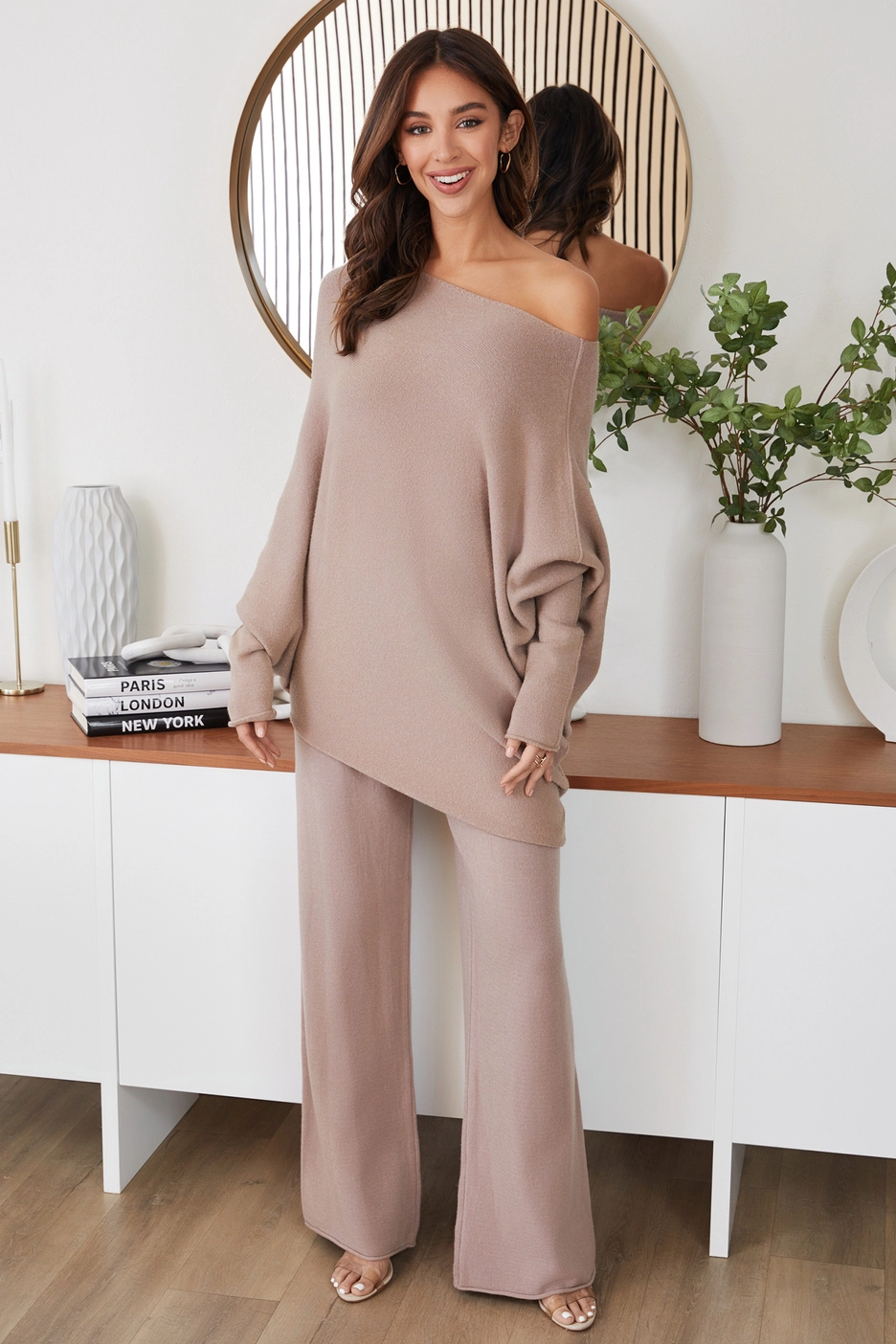 Off The Shoulder Sweater - Mocha