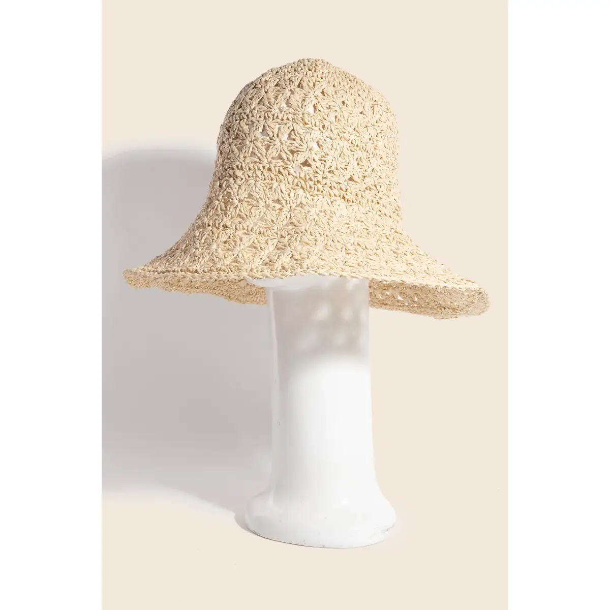 Intricate Straw Braided Bucket Hat