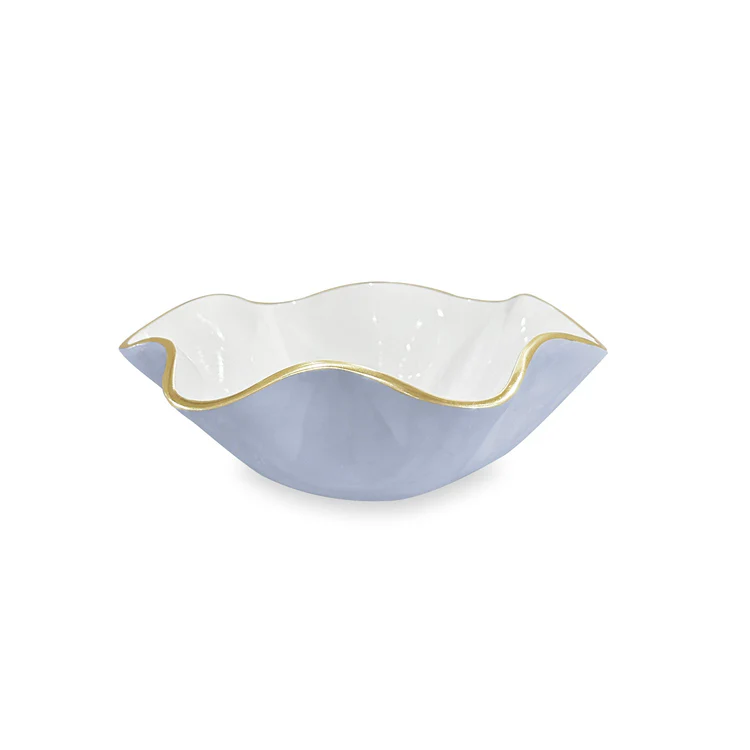 ENCANTO Carola Small Round Bowl (Periwinkle and White)