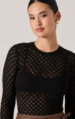 Dex Sweater Top-Black