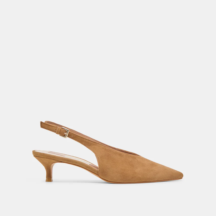 Alenna Heels Light Brown Suede