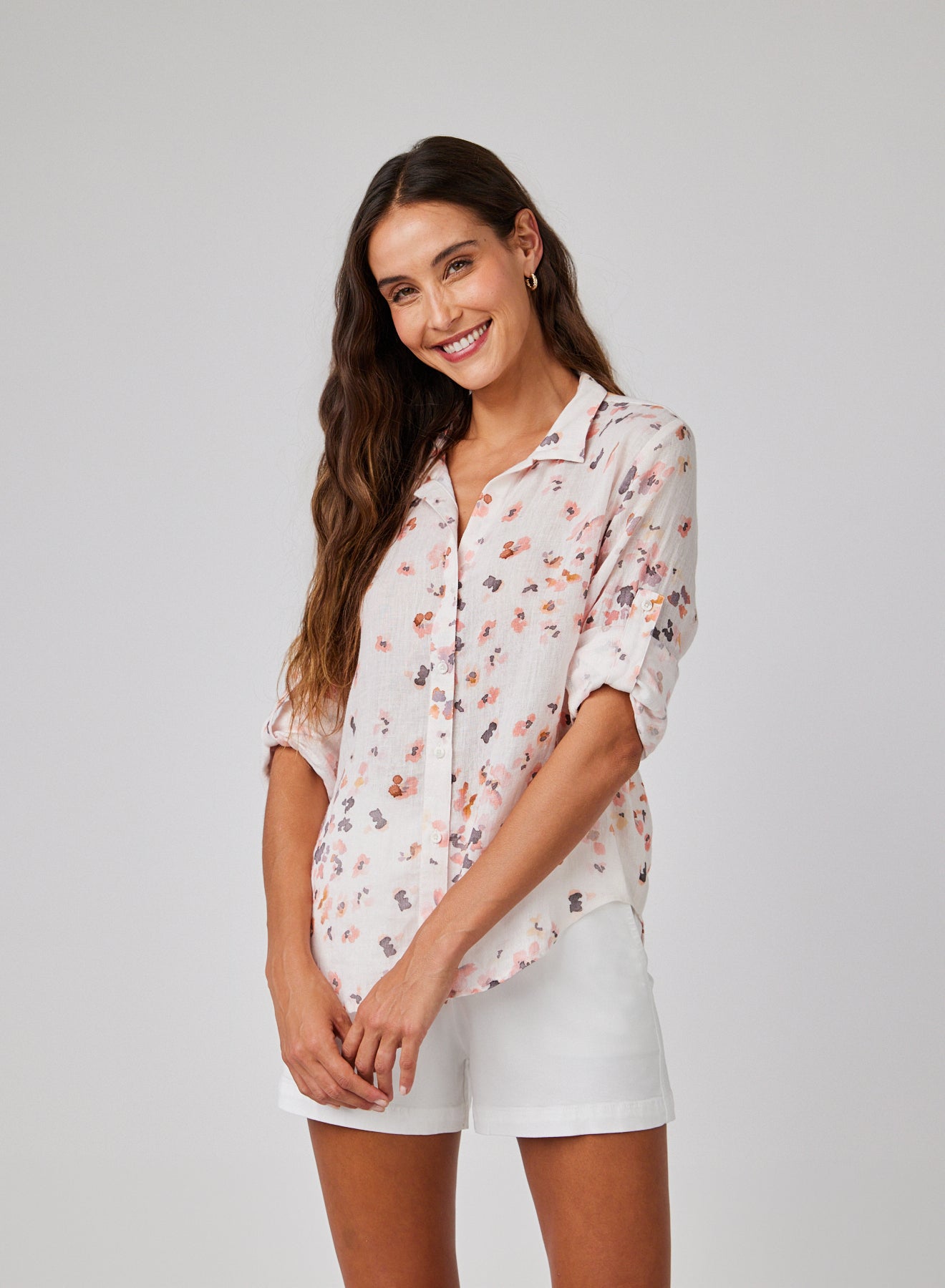 Capri Button Down - Hana Floral