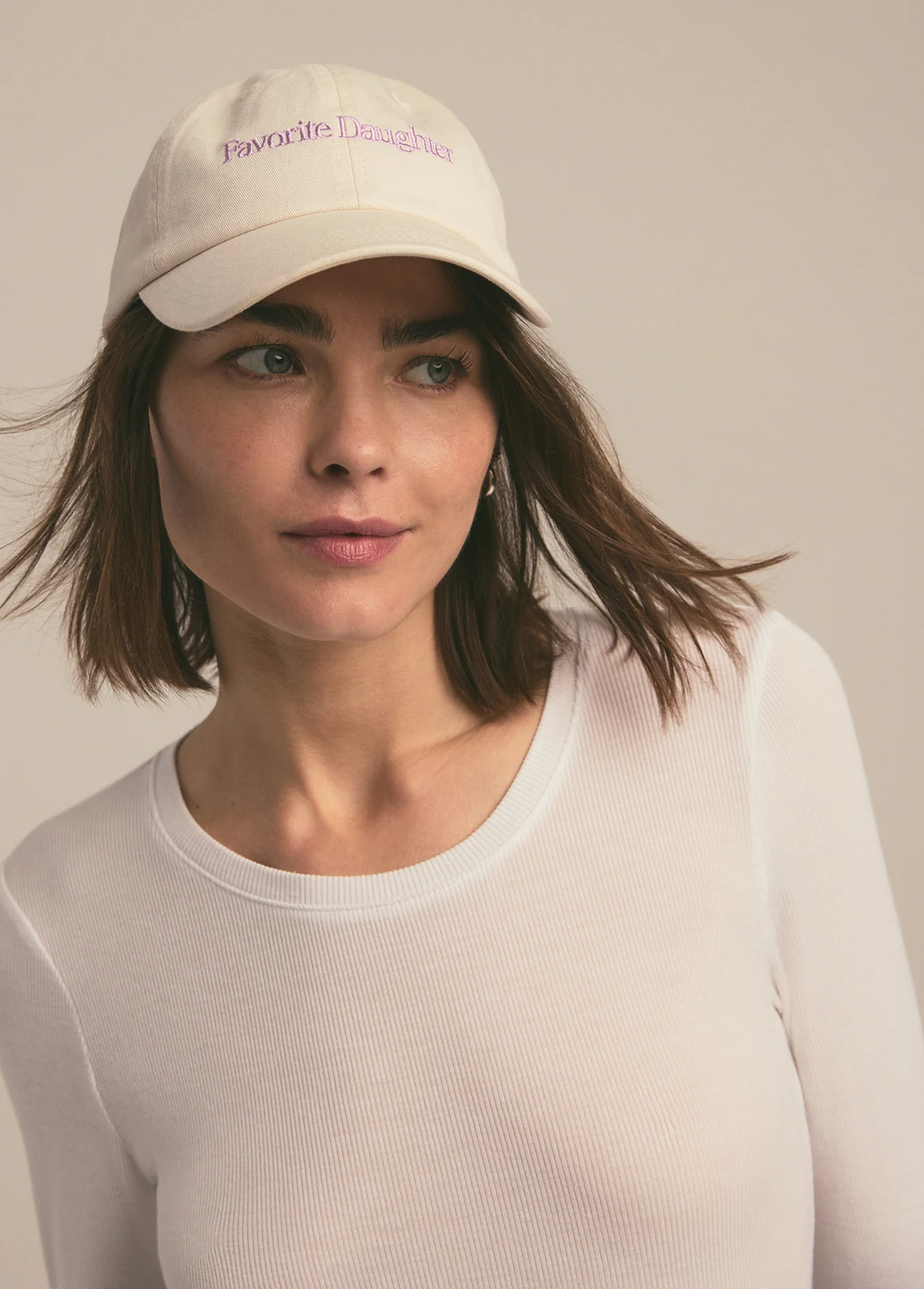 Favorite Daughter Baseball Cap - Khaki Lavender