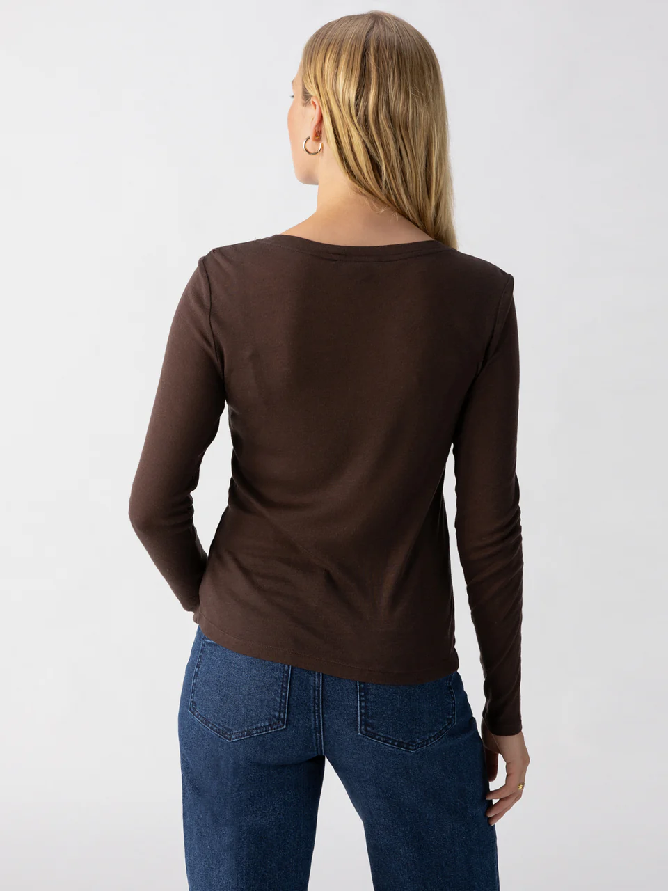L/S Textured Mock Top