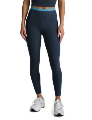Layered Midi Highwaist Legging-Navy