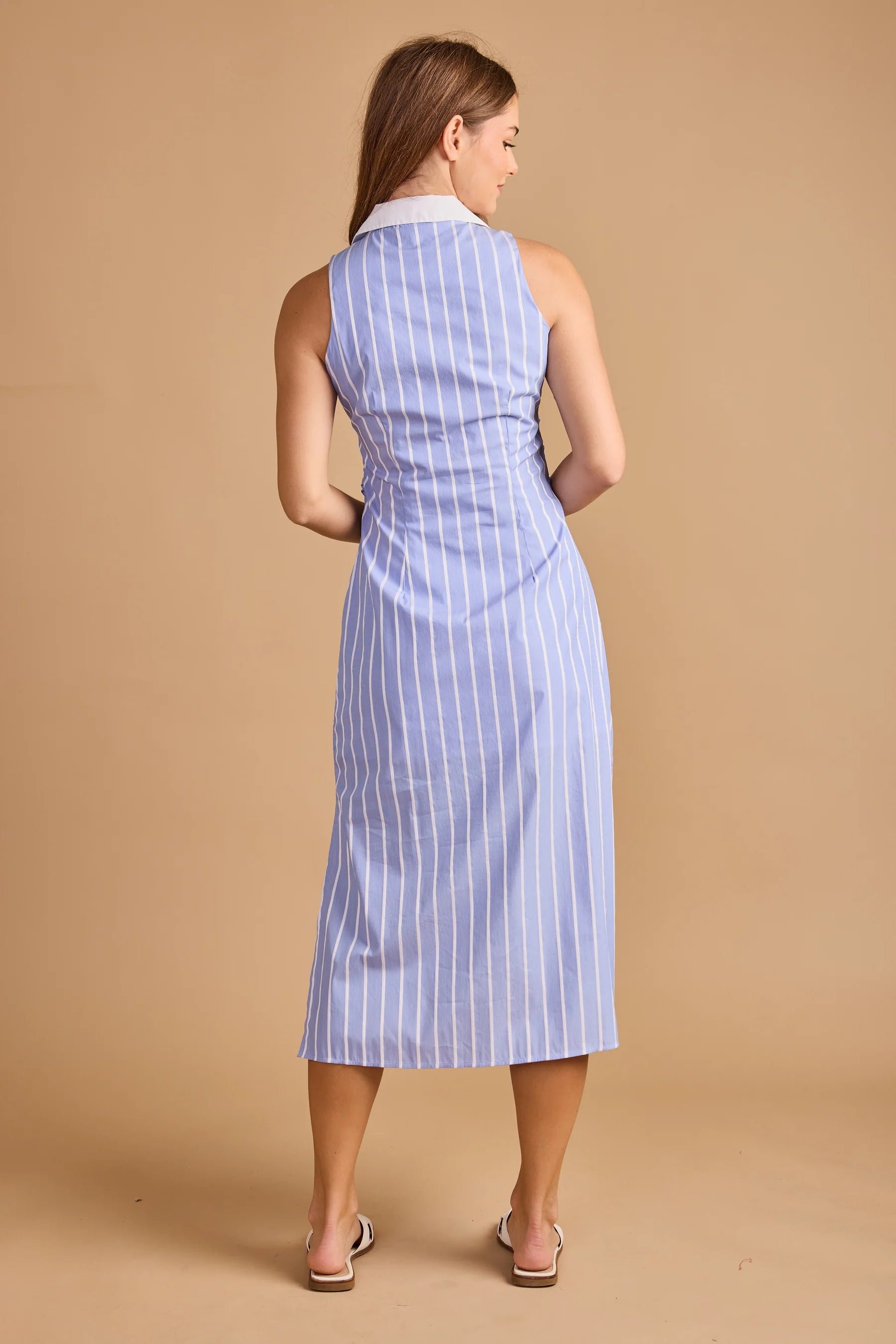 Caroline Dress-Aegean Stripe