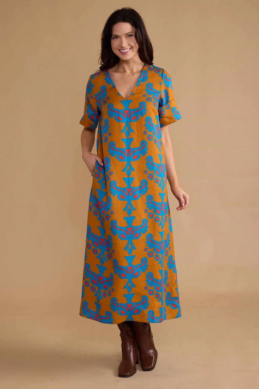 Colin Dress-Mughal Motif