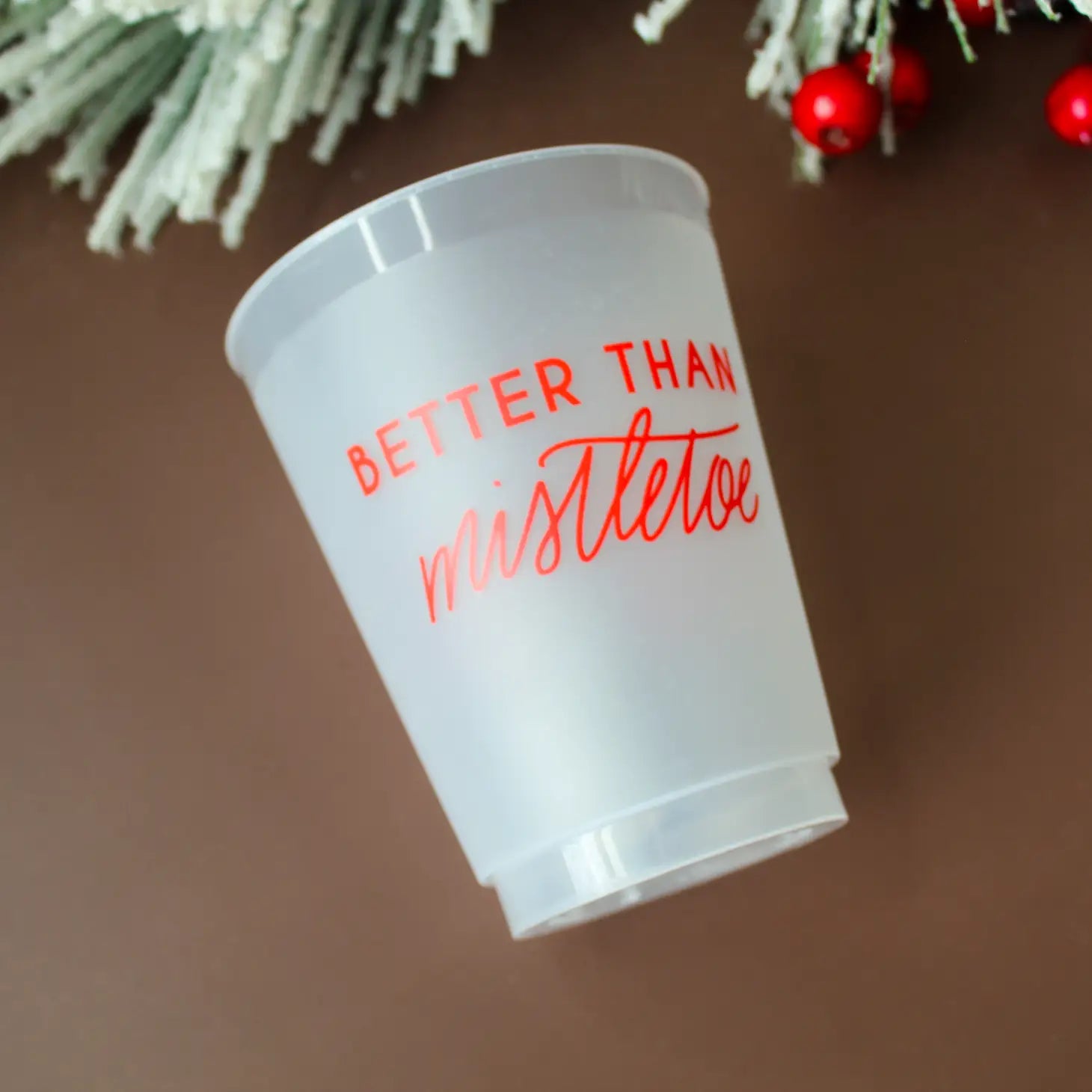 Better Than Mistletoe Frosted Cup Set
