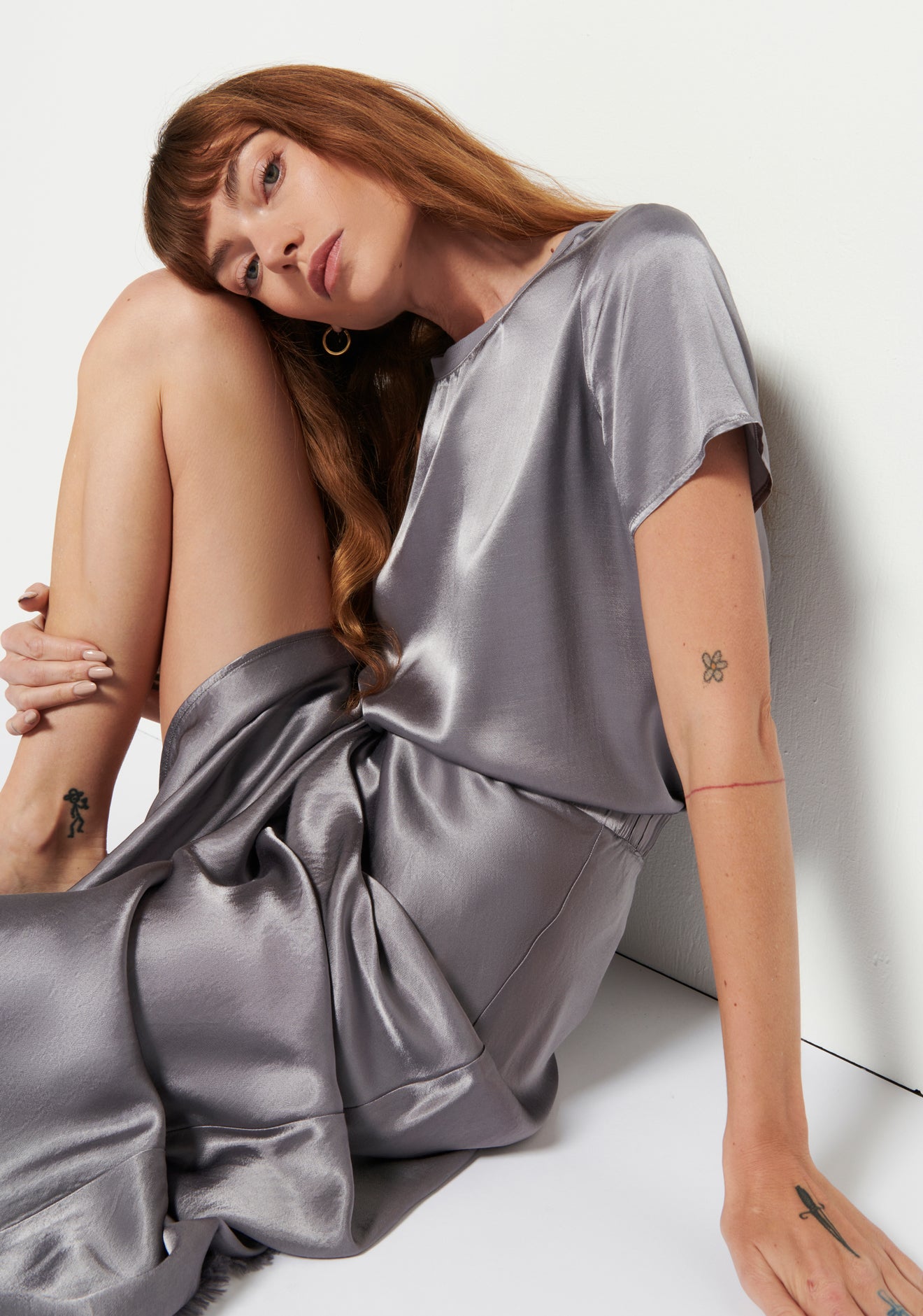 Marie Boxy Crop-Smoke