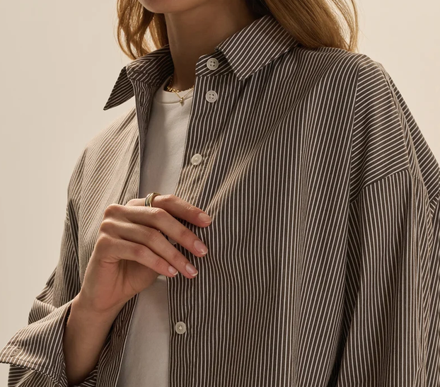 The Next Chapter Shirt-Espresso/White