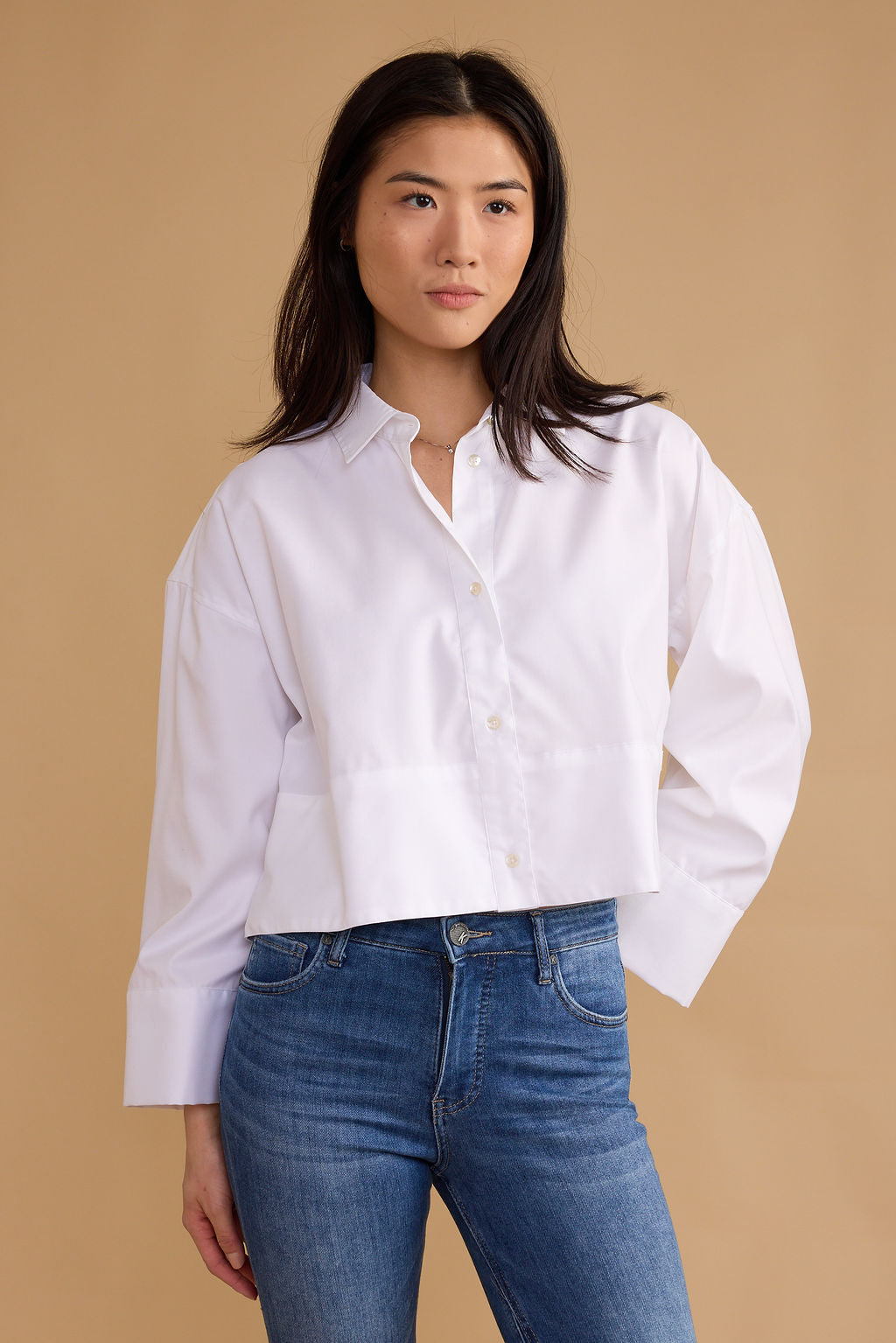 Damien Top in Crisp White