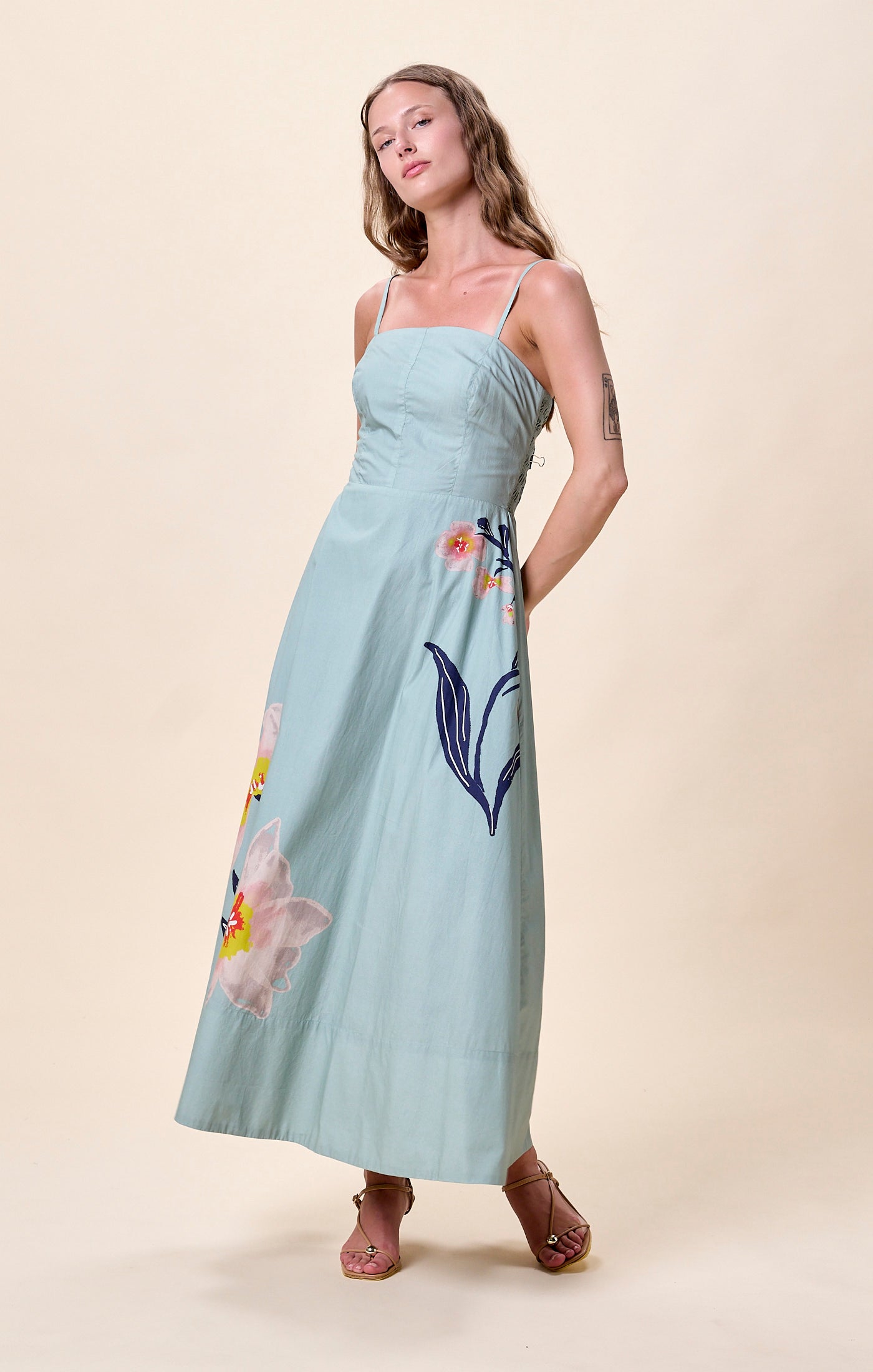 Riley Ankle Dress=Moresco Blue Surf