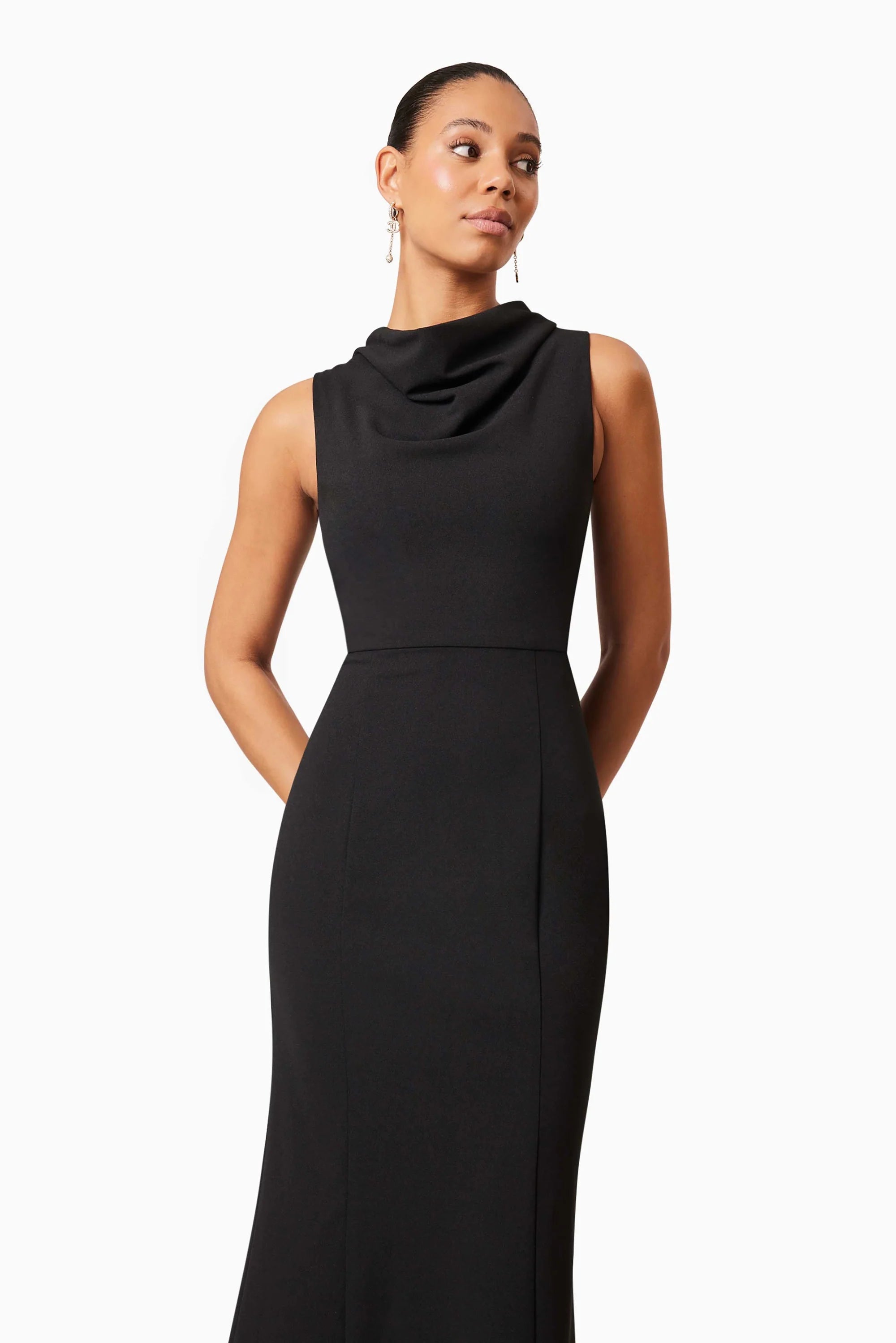 Jamie Midi Dress-Black