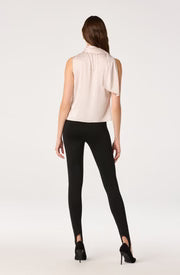 Sasha Cowl Neck Scarf Top-Champagne